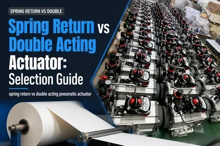 spring return vs double acting pneumatic actuator illustration