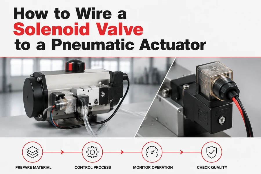 pneumatic actuator solenoid valve wiring promotional poster for How to Wire a Solenoid Valve to a Pneumatic Actuator